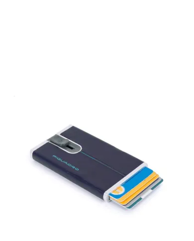 Piquadro Porta carte di credito con sliding system "Blue square"