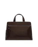 Piquadro Cartella in pelle porta pc 15,6" Blue square Mogano