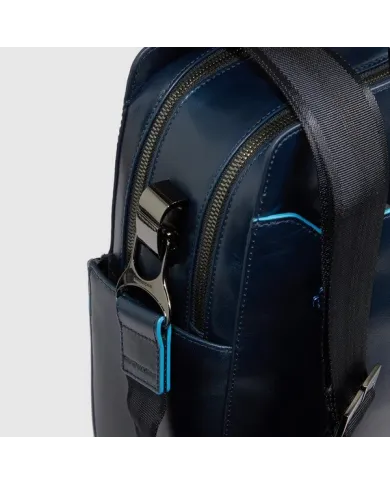 Piquadro Cartella in pelle porta pc 15,6" Blue square Mogano
