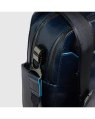 Piquadro Cartella in pelle porta pc 15,6" Blue square Mogano