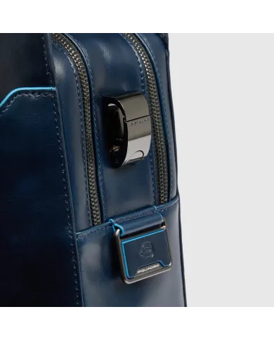 Piquadro Cartella in pelle porta pc 15,6" Blue square Mogano