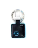 Piquadro Portachiavi ciondolo "Blue square" Nero