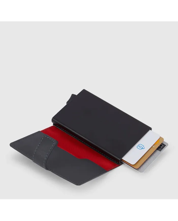 Piquadro Porta carte di credito con tasca banconote Urban Grigio/Nero