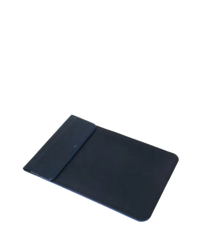 Piquadro Custodia porta PC con ricarica wireless 15W Blu