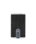 Piquadro Porta carte di credito con sliding system "Black square" Nero