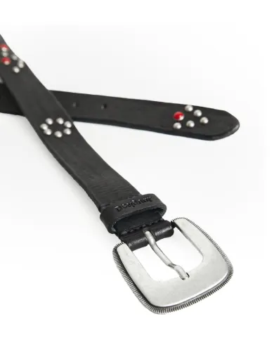 Desigual Cintura donna in pelle con borchie Nero