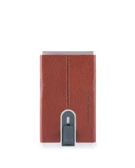 Piquadro Porta carte di credito con tasca banconote "Black square" Cuoio
