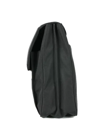 Bric's Cartella in tessuto e pelle Bric's linea "Privacy". Nero