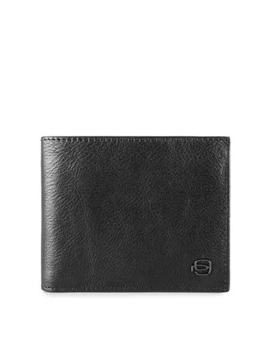 Piquadro Portafoglio uomo pelle Black square Nero