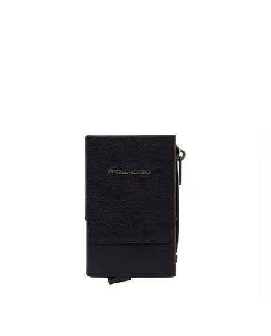 Piquadro Compact wallet con tasca monete Solm Nero