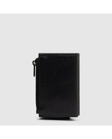 Piquadro Compact wallet con tasca monete Solm Nero