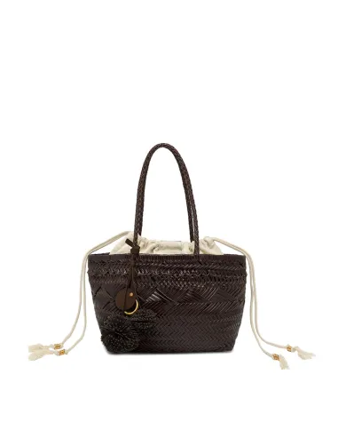 Gianni Chiarini Borsa in pelle intrecciata Testa moro