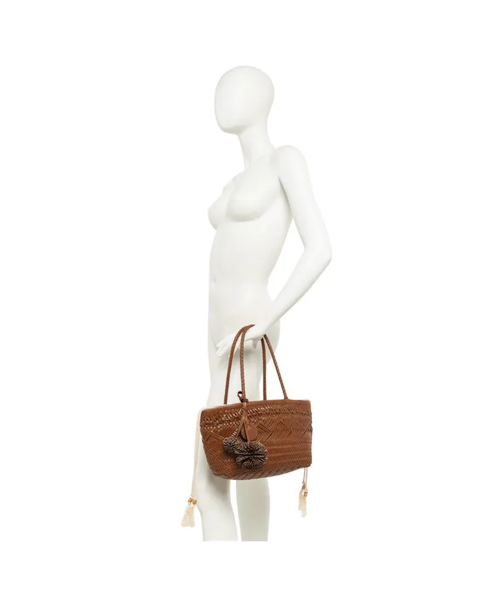 Gianni Chiarini Borsa in pelle intrecciata Testa moro