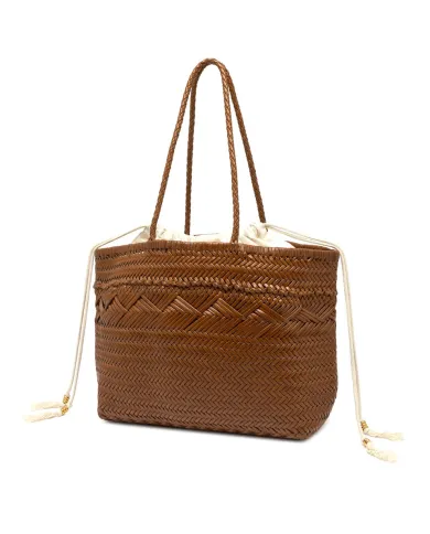 Gianni Chiarini Borsa grande pelle intrecciata Cuoio