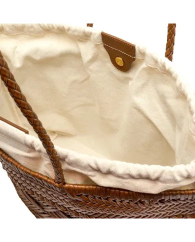 Gianni Chiarini Borsa grande pelle intrecciata Cuoio