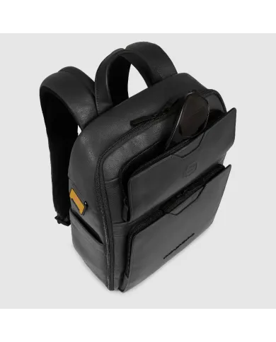 Piquadro Zaino in pelle porta pc 13,3 Ael Nero