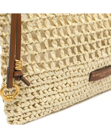 Gianni Chiarini Pochette uncinetto Nefeli Beige
