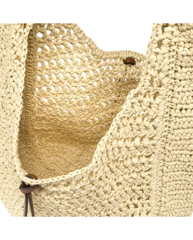 Gianni Chiarini Borsa rafia crochet Nefeli Beige