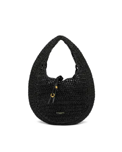 Gianni Chiarini Borsa rafia crochet Nefeli Nero