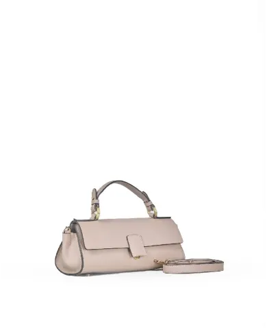 Loristella Borsa piccola in pelle liscia con pattina e tracolla The Bethlow Taupe