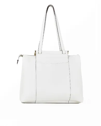 Nannini Borsa grande pelle Febe Bianco