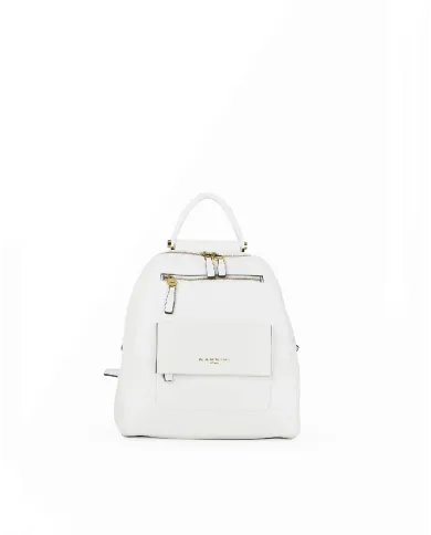 Nannini Zaino donna in pelle Febe Bianco