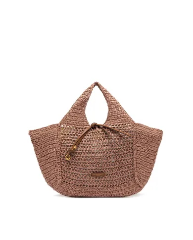 Gianni Chiarini Borsa rafia crochet Nefeli Rosa