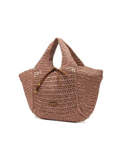 Gianni Chiarini Borsa rafia crochet Nefeli Rosa