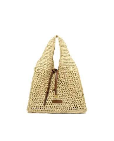 Gianni Chiarini Borsa rafia crochet Nefeli Beige