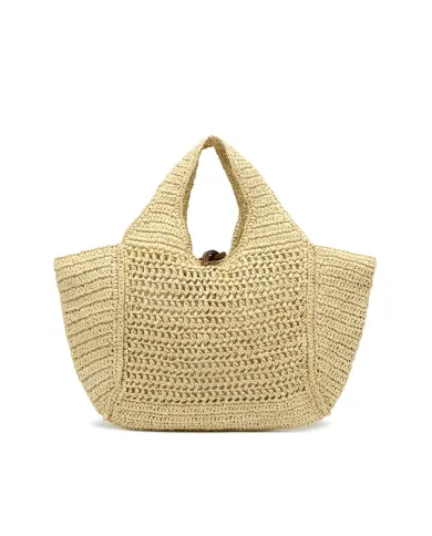 Gianni Chiarini Borsa rafia crochet Nefeli Beige