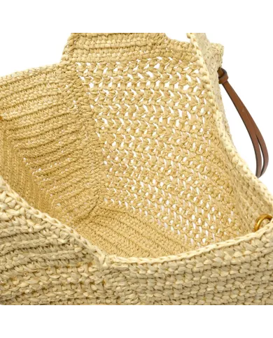Gianni Chiarini Borsa rafia crochet Nefeli Beige