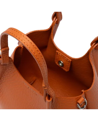 Gianni Chiarini Borsa Dua Mini in Pelle Made in Italy Arancio
