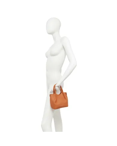 Gianni Chiarini Borsa Dua Mini in Pelle Made in Italy Arancio
