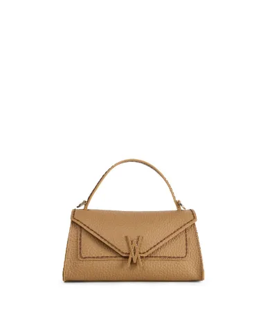 Visona Borsa donna piccola a mano in pelle Valentina Beige
