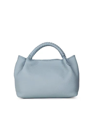 Visona Borsa a mano in pelle manico ricoperto Mia Celeste