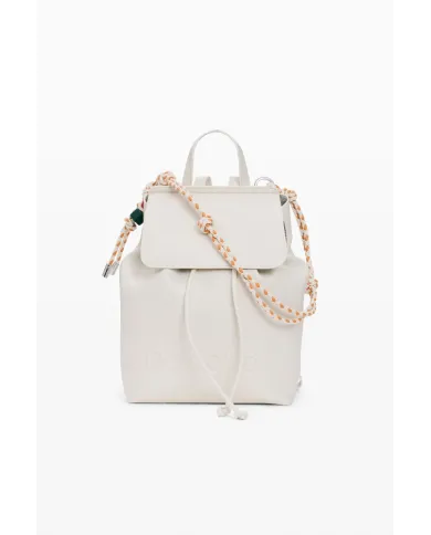 Desigual Zaino borsa con patta logato Bianco