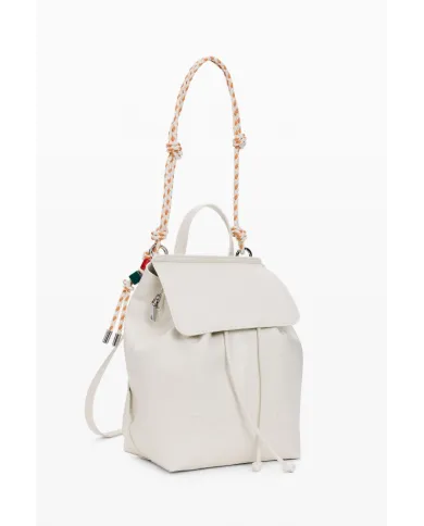 Desigual Zaino borsa con patta logato Bianco