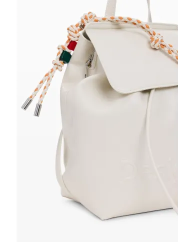 Desigual Zaino borsa con patta logato Bianco