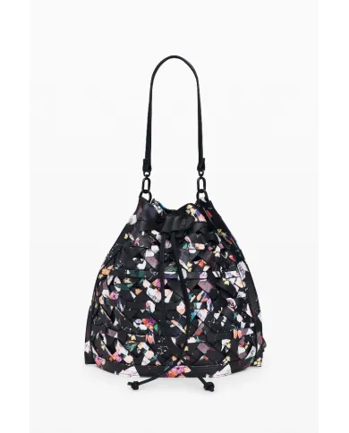 Desigual Borsa in ecopelle Intrecciata – Tracolla e Zainetto 2 in 1 Nero/Multicolor