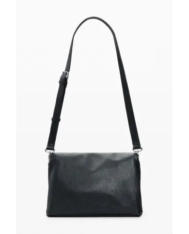 Desigual Borsa tracolla con patta logata Nero