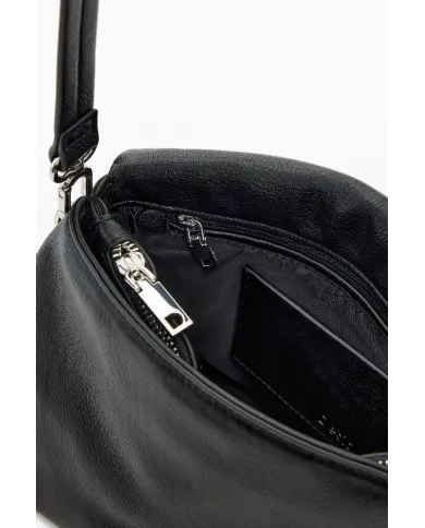 Desigual Borsa tracolla con patta logata Nero