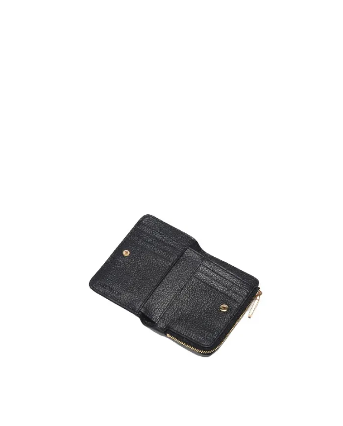 Coccinelle Portafoglio piccolo in pelle Metallic Soft Nero