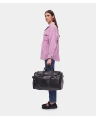 Mandarina Duck Zaino Borsone in tessuto impermeabile Eco Coated Nero