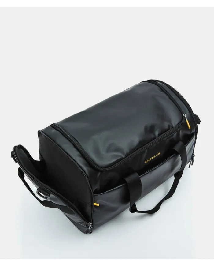 Mandarina Duck Zaino Borsone in tessuto impermeabile Eco Coated Nero