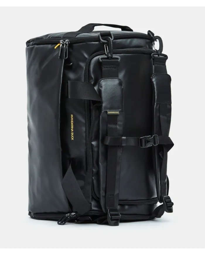 Mandarina Duck Zaino Borsone in tessuto impermeabile Eco Coated Nero