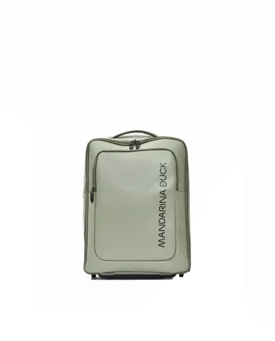 Mandarina Duck Eco Coated Trolley Backpack – Zaino Trolley da Viaggio in tessuto impermeabile Verde chiaro