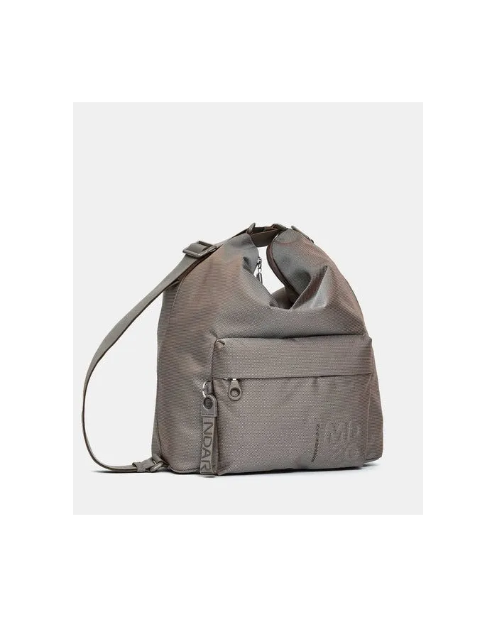 Mandarina Duck Borsa Zaino Multifunzionale in Tessuto Mitrix MD 20 Taupe