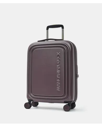 Mandarina Duck Logoduck+ Trolley Cabina Rigido Espandibile - Bagaglio a Mano 4 Ruote Marrone