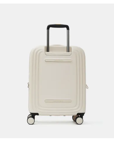 Mandarina Duck Logoduck+ Trolley Cabina Rigido Espandibile - Bagaglio a Mano 4 Ruote Avorio