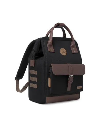 CABAIA Zaino Medio cordura Managua Nero/Marrone
